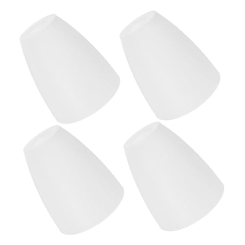 Holibanna 4 Stück Teiliges Weißer Kunststoff lampenschirme Flacher Mund Ersatz für Lampenfassung Langlebig und Vielseitig für Stehlampen in Wohnzimmer Schlafzimmer und Arbeitszimmer von Holibanna