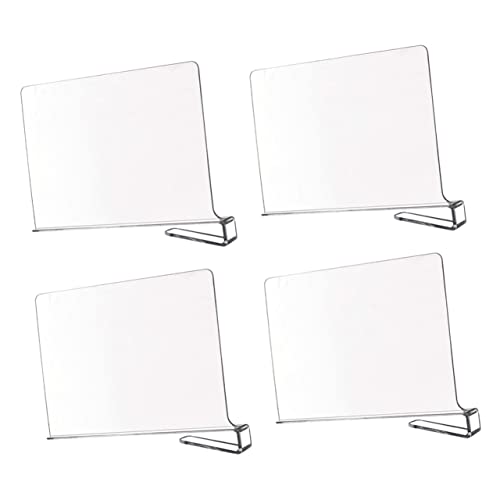 Holibanna Klarer Regalteiler 4 Stück Kunststoff Kleidertrenner für Kleiderschrank Bücherregal Transparente Regaltrennwände zur Organisation von Kleidung und Taschen Holibanna Klarer Regalteiler 4 Stück Kunststoff Kleidertrenner für Kleiderschrank Bücherregal Transparente Regaltrennwände zur Organisation von Kleidung und Taschen von Holibanna