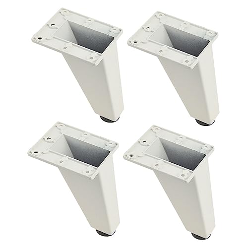 Holibanna 4 Stück Verstellbare Möbelbeine Aluminiumlegierung Weiße Schrankfüße für Sofas Tv Schränke Höhenverstellbar rutschfeste Möbelstützen Stabil und Praktisch von Holibanna
