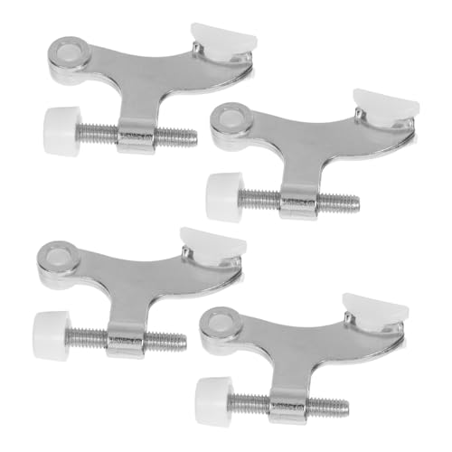 Holibanna 4 Stücke Teiliges Verstellbares Türscharnierstopper aus Robustem Verzinktem Metall mit Dreifach Stabilisierendem K Förmigem Design Wetterfester Türstopper für Innen und Außentüren von Holibanna