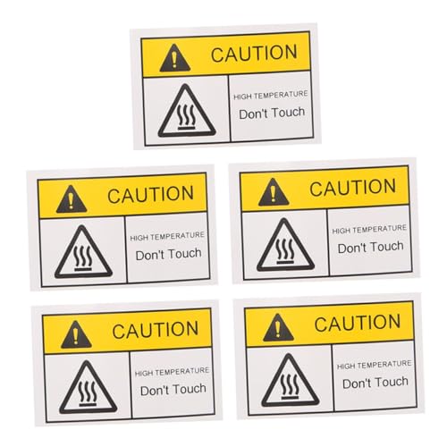 Holibanna 5 Blätter Warnhinweis Aufkleber Hitzebeständig Hohe Temperaturen Warnschild für Mechanische Geräte Deutlich Sichtbare Heißflächen Warnaufkleber Sicherheitskennzeichnung Holibanna 5 Blätter Warnhinweis Aufkleber Hitzebeständig Hohe Temperaturen Warnschild für Mechanische Geräte Deutlich Sichtbare Heißflächen Warnaufkleber Sicherheitskennzeichnung von Holibanna