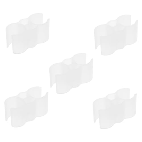 Holibanna 5 Stück Teiliges Doppelrohr Klemmverbinder aus Kunststoff Stabiler Besenstiel Adapterclip für Regalstützen Multifunktionale Rohrklemme zur Sicheren Verbindung von Stangen und von Holibanna