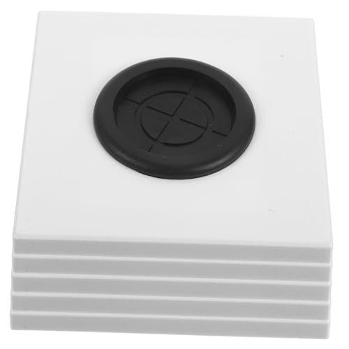 Holibanna 5 Stück Weiße Kabeldurchführungs-blende mit Gummitülle Abdeckplatte zur Kabelorganisation für Steckdosen und Elektroinstallationen Robuste Wandabdeckung für Wohn Gewerberäume von Holibanna