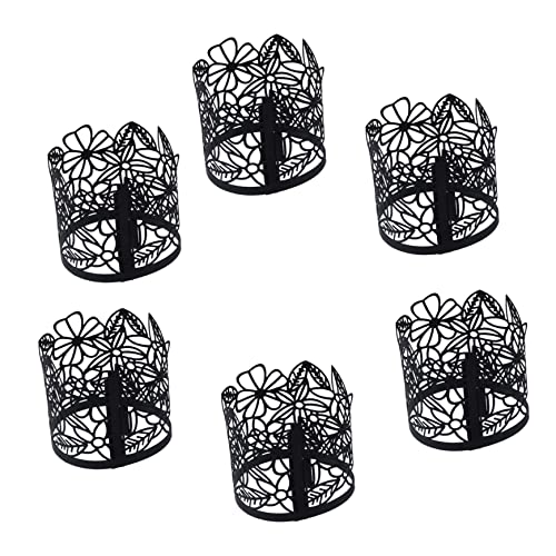 Holibanna 50 Stück Hohle Kerzenhalter-papierhüllen Zylindrische Papierlampengehäuse Schwarze Kerzenhüllen Holibanna 50 Stück Hohle Kerzenhalter-papierhüllen Zylindrische Papierlampengehäuse Schwarze Kerzenhüllen von Holibanna