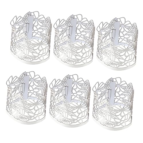 Holibanna 50 Stück Candle-Light-papierverpackung Teelicht Hochzeitstischdekoration Kerzenhalter Die Glühbirne Kerzenwachs Brenner Led Stumpenkerzen Stehlampe Silver von Holibanna