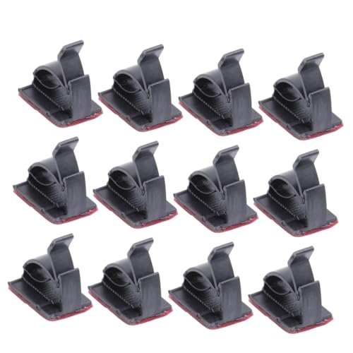 Holibanna 50 Stück Selbstklebende Kabelclips Schwarz Verstellbare Doppelseitige Klemmhalterung aus Stark Haftend für Kabelmanagement Büro Auto Glas Holz Kunststoff Wiederverwendbar von Holibanna
