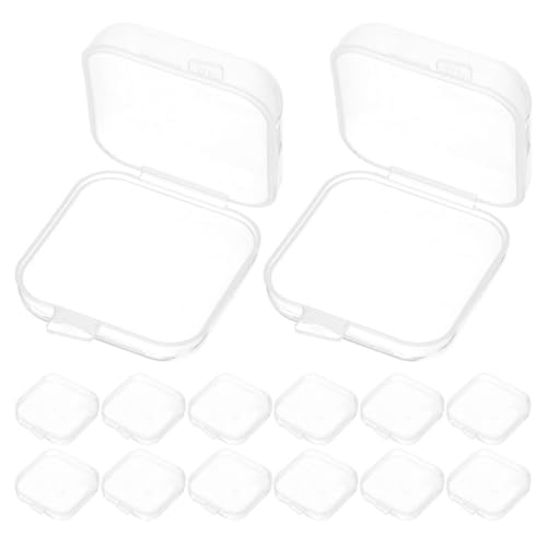 Holibanna 50Stücke Teiliges Aufbewahrungsbox für Ohrstöpsel Transparente Organizer Box mit Strasssteinen Praktische Aufbewahrung für Schmuck Perlen und Kleinteile für Büro von Holibanna