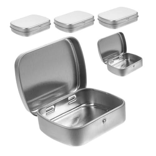 Holibanna 5stücke Mini-blechdose Mit Deckel Tragbare Aufbewahrungsbox Aus Metall Kleine Metalldose Leere Dose Für Malutensilien Nagelkunst Und Schmuck von Holibanna