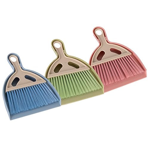 Holibanna 6 Sätze Mini Besen und Kehrschaufel Set Teilig Kompakt Leichtes Reinigungsset mit Weicher Bürste und Staubschaufel Praktisch für Schreibtisch Büro Zuhause Staubentfernung aus von Holibanna