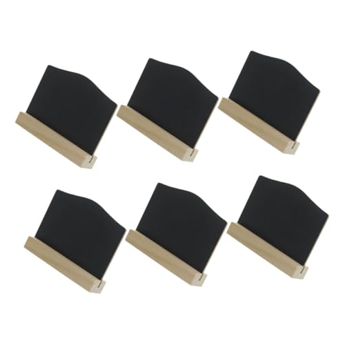 Holibanna 6 Stück Doppelseitige Mini Kreidetafel aus Holz Kleine Beschreibbare Tischtafel Wiederverwendbare Abwischbare Desktop Blackboards für Buffet Restaurant Bar und Wohnkultur von Holibanna