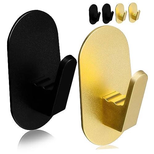 Holibanna 6 Stück Selbstklebende Aluminium Garderobenhaken Schwarz und Gold Starke Haftung Hohe Tragkraft Wandmontiert für Badezimmer Küche Roben und Handtücher Einfache Montage ohne Bohren Holibanna 6 Stück Selbstklebende Aluminium Garderobenhaken Schwarz und Gold Starke Haftung Hohe Tragkraft Wandmontiert für Badezimmer Küche Roben und Handtücher Einfache Montage ohne Bohren von Holibanna