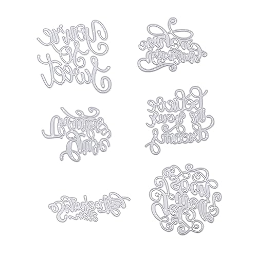 Holibanna 6 Stück Teiliges Metal Stencil Cutting Dies aus Langlebigem Stahl für DIY Scrapbooking Prägeschablonen und Kartengestaltung Fein Gearbeitete Kanten Sicher und Vielseitig für Holibanna 6 Stück Teiliges Metal Stencil Cutting Dies aus Langlebigem Stahl für DIY Scrapbooking Prägeschablonen und Kartengestaltung Fein Gearbeitete Kanten Sicher und Vielseitig für von Holibanna