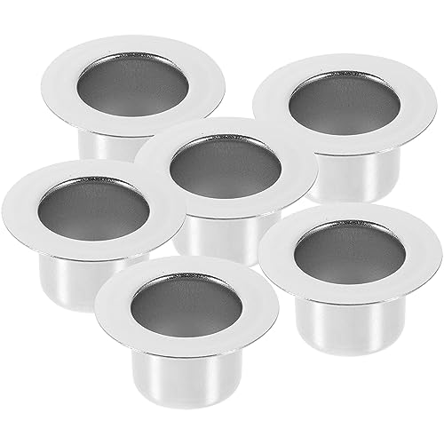 Holibanna 6 Stück Teiliges Metall Kerzenhalter Teelichthalter aus Hochwertiger Legierung Dekorative Ständer für Tischdekoration und Platzsparend für Schlafzimmer und Wohnzimmer von Holibanna