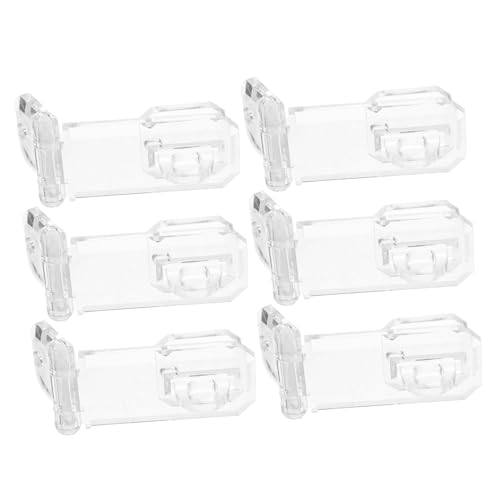 Holibanna 6 Stück Transparente Mini-acryl-scharnier-verriegelungen mit Robustem Schlossmechanismus für Schmuckschatullen Vitrinen und Boxen Leichter Klarer Haspverschluss für Sichere von Holibanna