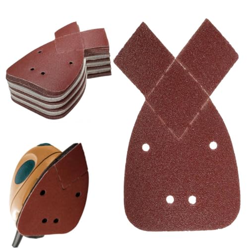 Holibanna 60 Stück Teiliges Schleifpapier Form Körnung Selbstklebend Aluminiumoxid für Metall Holz Kunststoff Leder Stein Glas Hohe Schleifgeschwindigkeit Abriebfest Antistatisch Vielseitig von Holibanna