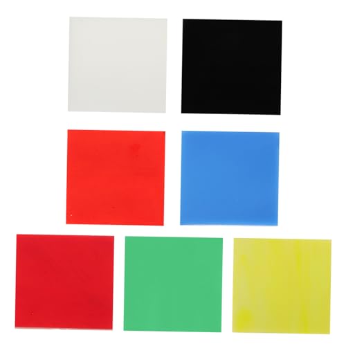 Holibanna 7Stücke Glasfolie Dekorative Glasplatten Für Mikrowelle Quadratische Glasstücke Zum DIY Hitzebeständige Glasdekoration Für Bastelprojekte von Holibanna