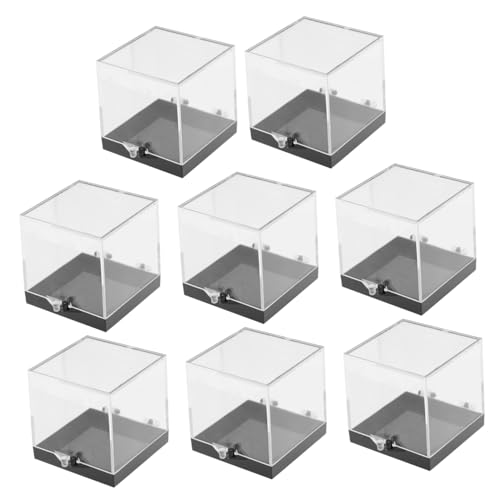 Holibanna 8 Stück Teiliges Quadratische Transparente Kunststoff aufbewahrungsboxen Stabile Wasserdichte Probenbehälter zur Sicheren Aufbewahrung und Präsentation von Mineralien und von Holibanna