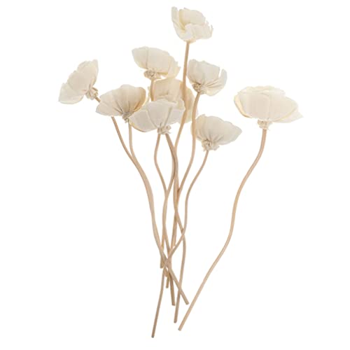 Holibanna 9 Stücke Rattanstäbchen Rattan Duftstäbchen Raumduft Stäbchen Diffuser Sticks mit Blumen Holz Diffusor Stöcke Wohnzimmer Badezimmer Deko Tischdeko von Holibanna