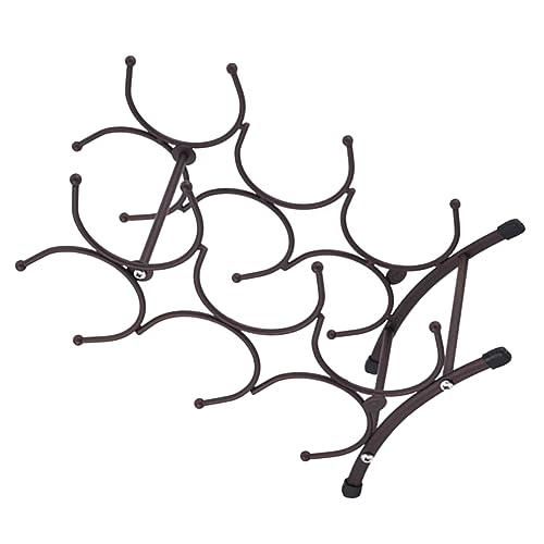 Holibanna Abnehmbares Vintage Weinregal aus Stabilem Flaschen Halter für Küchenarbeitsplatte und Esszimmer Rostfreie Weinflaschenaufbewahrung Modernes Design für Wohnzimmer und Weinkeller von Holibanna