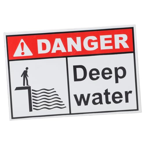 Holibanna Aluminium Warnschild Tiefes Wasser Outdoor Sicherheitsschild Tiefwasser Warnung für See und Teich Stabiles Wetterfestes Warnzeichen für Gefahrenbereiche Holibanna Aluminium Warnschild Tiefes Wasser Outdoor Sicherheitsschild Tiefwasser Warnung für See und Teich Stabiles Wetterfestes Warnzeichen für Gefahrenbereiche von Holibanna