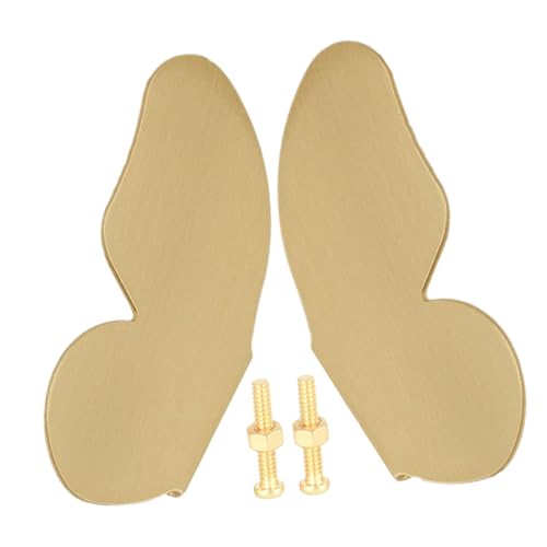 Holibanna Brass Schrankgriff Einloch Küchenknopf Schubladengriff Messing Elegant Langlebig Einfach Montierbar Brushed Gold für Schrank Kommode Kleiderschrank von Holibanna