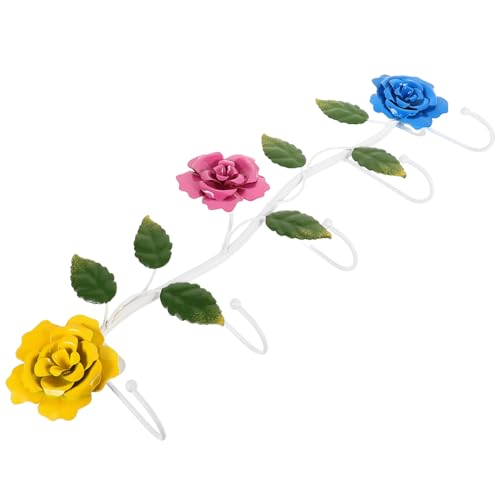 Holibanna Bunte Rosen Wandhaken aus Eisen Vintage Garderobenhaken für Tür Flur Bad mit Stabilem Wandmontage Design zum Aufhängen von Mänteln Taschen Schals Handtüchern Holibanna Bunte Rosen Wandhaken aus Eisen Vintage Garderobenhaken für Tür Flur Bad mit Stabilem Wandmontage Design zum Aufhängen von Mänteln Taschen Schals Handtüchern von Holibanna