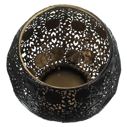 Holibanna Kerzenhalter Vintage Teelichtgläser Für Tisch Aus Eisen Hohl Dekorativ Schreibtisch Und Esstischschmuck von Holibanna
