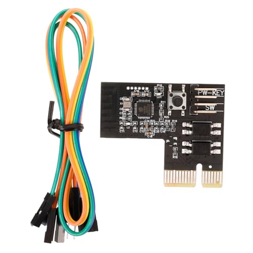 Holibanna Computer Fernsteuerungskarte mit Verlängerungskabel Remote Power Button für Desktop Pcs Einfache Steuerung Kompatibel mit Kartensteckplätzen Optimal bei Systemabstürzen von Holibanna