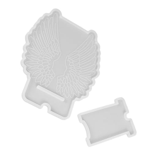 Holibanna DIY Silikonform für Handyhalterung in Flügelform Flexible Hochtransparente Handyständer schablone Wiederverwendbar Leicht zu Reinigen Geeignet für Individuelle von Holibanna