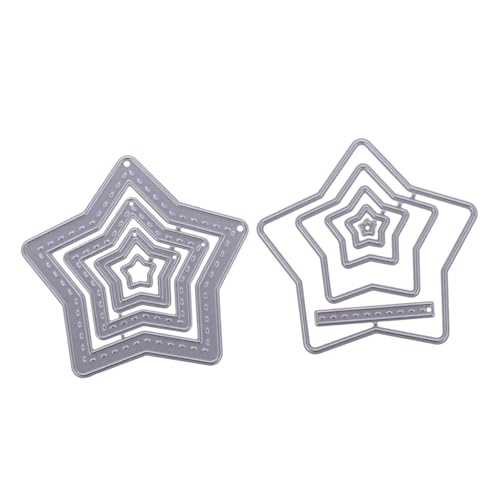 Holibanna DIY Stanzschablone für Fünfzackige Sterne Silberne Prägeschablone für Scrapbooking Karten und Papierkunst für Kreative Bastelprojekte und Dekorationen Holibanna DIY Stanzschablone für Fünfzackige Sterne Silberne Prägeschablone für Scrapbooking Karten und Papierkunst für Kreative Bastelprojekte und Dekorationen von Holibanna