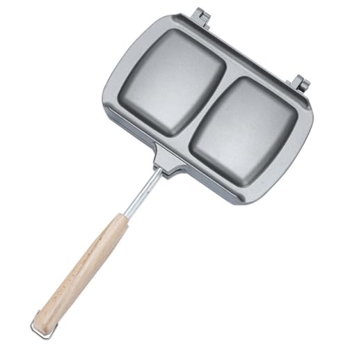 Holibanna Doppelseitige Antihaft Bratpfanne Sandwich Maker Stovetop Press Brotbackplatte Abnehmbar für Camping und Familienküche von Holibanna