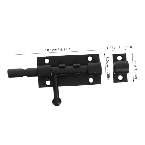 Holibanna Edelstahl Türschloss Schiebelatch Riegel mit Schlossloch Anti-diebstahl Türriegel für Garten Holz Badetüren Robuster Metall-schieberiegel für Hohe von Holibanna