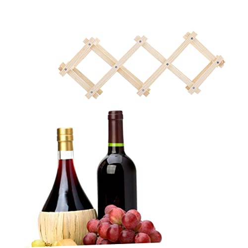 Holibanna Faltbarer Weinhalter Aus Holz Für Flaschen Praktischer Weinständer Für Küche Bar Und Stilvolles Weinregal Burlywood-Finish von Holibanna