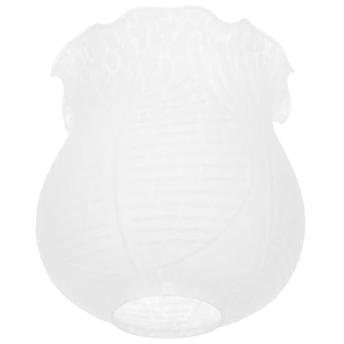 Holibanna Glas Lampenschirm mit Floralem Design Ersatzschirm für Hängelampe Sanfte Lichtdiffusion Langlebig Einfache Montage Geeignet für Wohnzimmer Schlafzimmer Esszimmer von Holibanna
