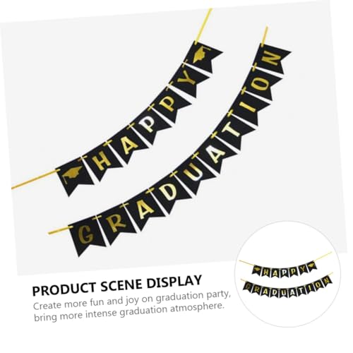 Holibanna Graduation Banner Hängende Dekoration für Abschlussfeier Robustes Party Ornament Fotorequisite für Abi Bachelor und Abitur Farbenfrohes Klassenzimmer und Party Deko von Holibanna