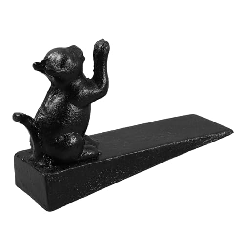 Holibanna Gusseisen Türstopper Boden Türkeil Dekorativer Katzen Türhalter Windschutz Türkeil für Zuhause und Büro Langlebig Einfach zu Verwenden Stilvolles Vintage Design von Holibanna
