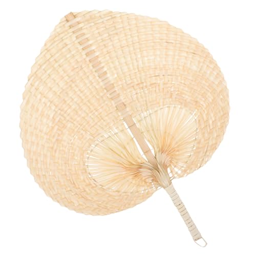 Holibanna Handgefertigter Bambus Fächer Vintage Stil Handfächer für Sommer Leichter und Tragbarer Fächer für Strand und Party Wanddekoration und Kühlung Weiß von Holibanna
