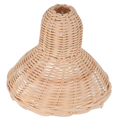 Holibanna Handgefertigter Rattan Lampenschirm Rustikaler Pendelleuchten schirm für Bar Wohnzimmer Natürlicher Handgewebter Lampenschirm für Warme Gemütliche Atmosphäre von Holibanna