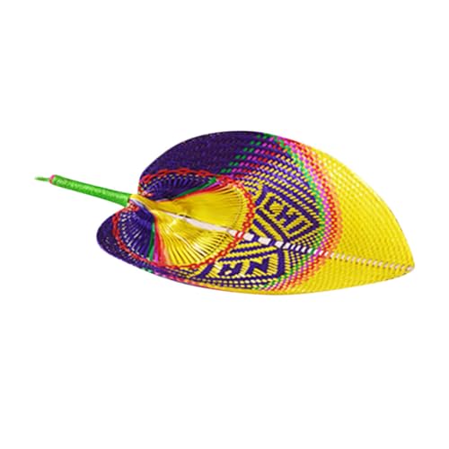 Holibanna Handgewebter Sommerfächer Shape Design Leichter und Praktischer Handlüfter für Heiße Tage für Strandpartys Dekoration Handgemacht Hochwertigem Bambus von Holibanna
