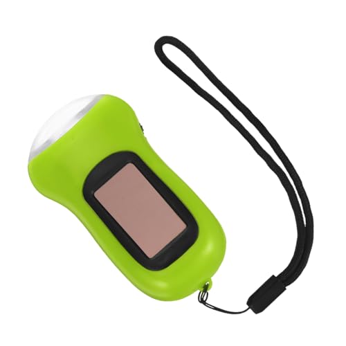 Holibanna Handkurbel Solar Taschenlampe LED Wiederaufladbar Energieeffizient Outdoor Camping Notfall Lampe für Wandern Rucksacktouren Kleine Tragbare Beleuchtung von Holibanna