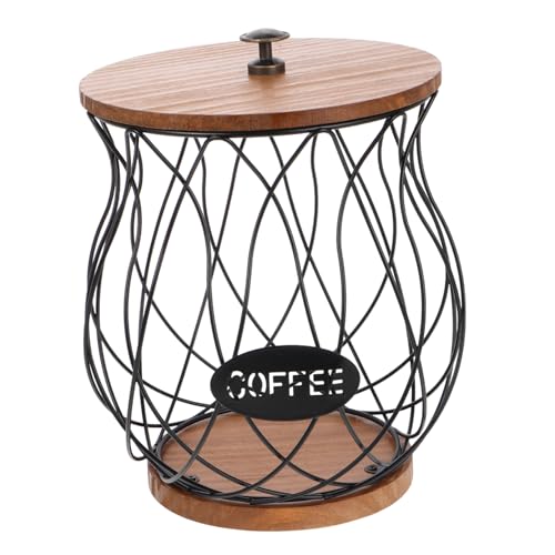 Holibanna Kaffeekapsel Aufbewahrungskorb aus Eleganter Kaffeepods Halter für Arbeitsplatte Praktischer Organizer für Kaffeekapseln Früchte und Snacks Dekorative Küchenaccessoires von Holibanna