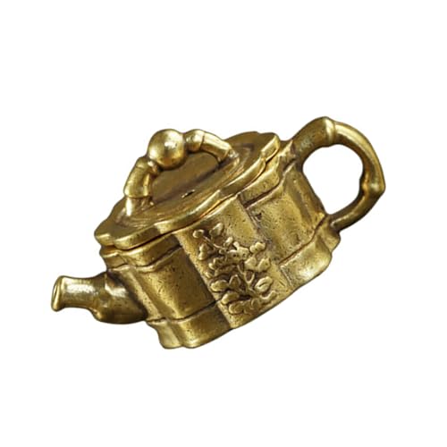 Holibanna Kleine Messing Teekannen Deko Kompakte Orientalische Mini Kupfer Kanne mit Feiner Struktur Einzigartiges Design Robustes Material für Stilvolle Wohn und Tischdekoration von Holibanna