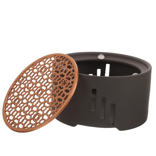 Holibanna Kleiner Keramik Teewärmer mit Metallunterlage Praktischer Teekannenhalter für Zuhause Stövchen für Teezubereitung und Teezeremonie als Holibanna Kleiner Keramik Teewärmer mit Metallunterlage Praktischer Teekannenhalter für Zuhause Stövchen für Teezubereitung und Teezeremonie als von Holibanna