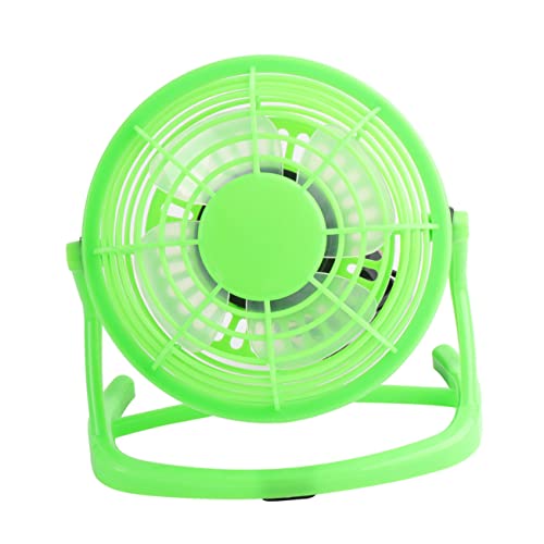 Holibanna Kleiner Tragbarer Tischventilator USB Ultra Leiser Mini Lüfter für Büro und Schlafzimmer Flexibel Einsetzbar als Tisch oder Handventilator Grün von Holibanna