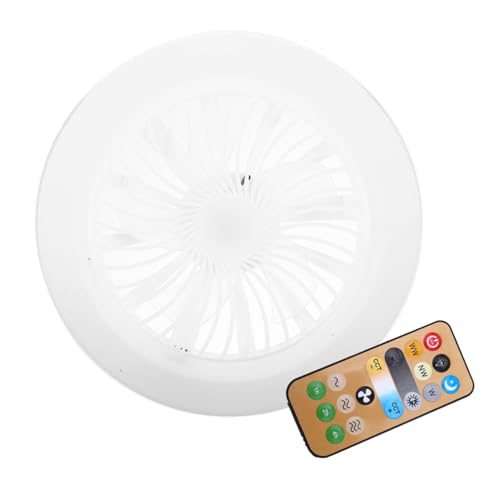 Holibanna Kompakter Deckenventilator mit LED Lampe für Schlafzimmer Energiesparende Deckenleuchte mit Fernbedienung und Dimmbarer Beleuchtung Stilvolles Design für Moderne Raumgestaltung von Holibanna