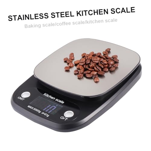 Holibanna Küchenwaage Digitale Präzisionswaage mit LCD Anzeige Batteriefrei Leicht Kompakt und Einfach zu Reinigen für Backen Kochen und Kaffeezubereitung von Holibanna