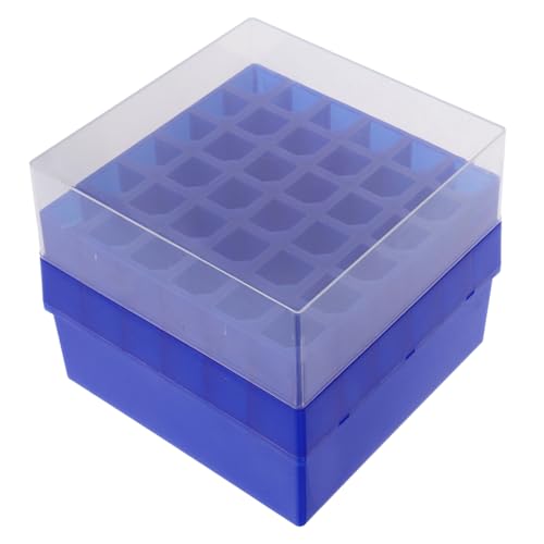 Holibanna Kunststoff Kryoröhrchenbox mit Multi fächern Aufbewahrungsbox für Laborproben Auslaufsicherer Langlebiger Gefrierbehälter für Zentrifugenröhrchen für Probenorganisation im Labor von Holibanna