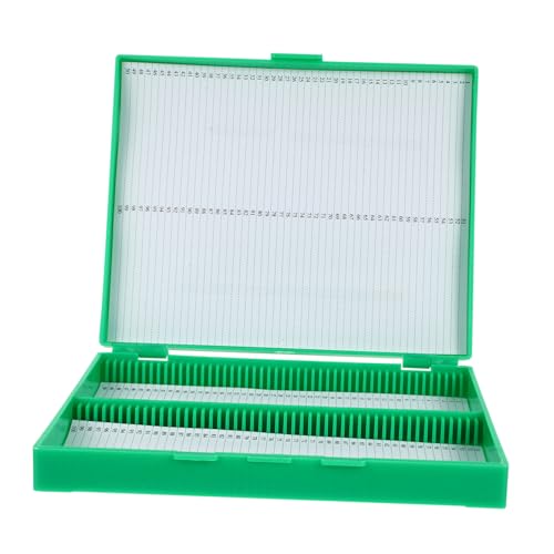 Holibanna Mikroskop objektträger Aufbewahrungsbox Kunststoff Plätze mit Stapelbarem Deckel für Biologie Labor Proben Geordnete Aufbewahrung und Schutz von Objektträgern von Holibanna