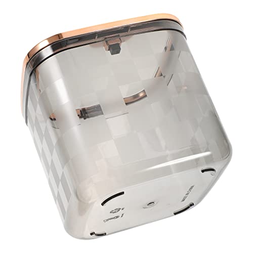 Holibanna Moderner Mini Tischmülleimer mit Automatischem Druckdeckel Rutschfestem Boden Transparentem Design Kompakt für Büro Bad Schreibtisch und Schminktisch Stilvoller Kleiner Abfallkorb von Holibanna