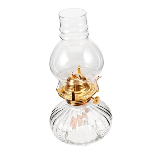 Holibanna Petroleumlampe Aus Vintage Öllampe Tischdekoration Für Innenhof Und Buddhistische Halle Mit Klarem Lampenschirm von Holibanna